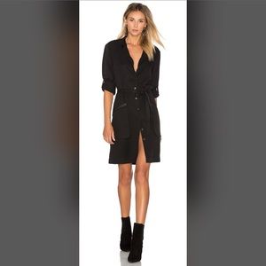 ATM - Shirt Dress in Black Tencel Size L